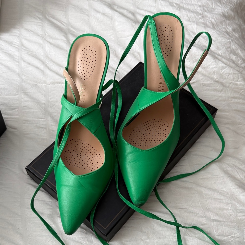 Chic Green Strappy Heels - Picture 8 of 9